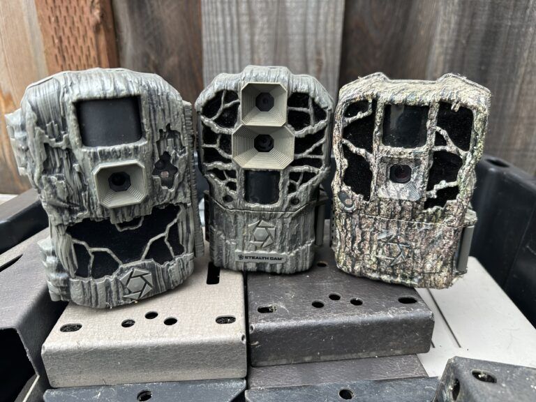 Three models of Stealth Cam trail cameras that I have used.